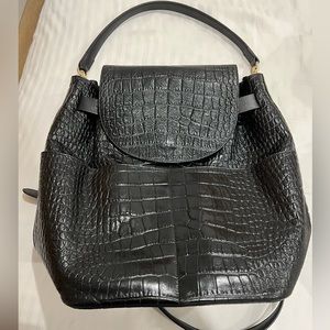 Cuyana black croc backpack. Great condition